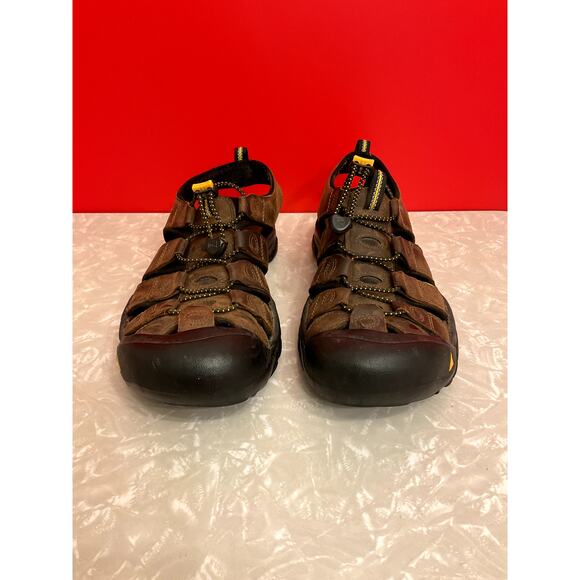 Keen Brown Leather Strappy Sandals, Men\'s Size 11/EUR 44.5